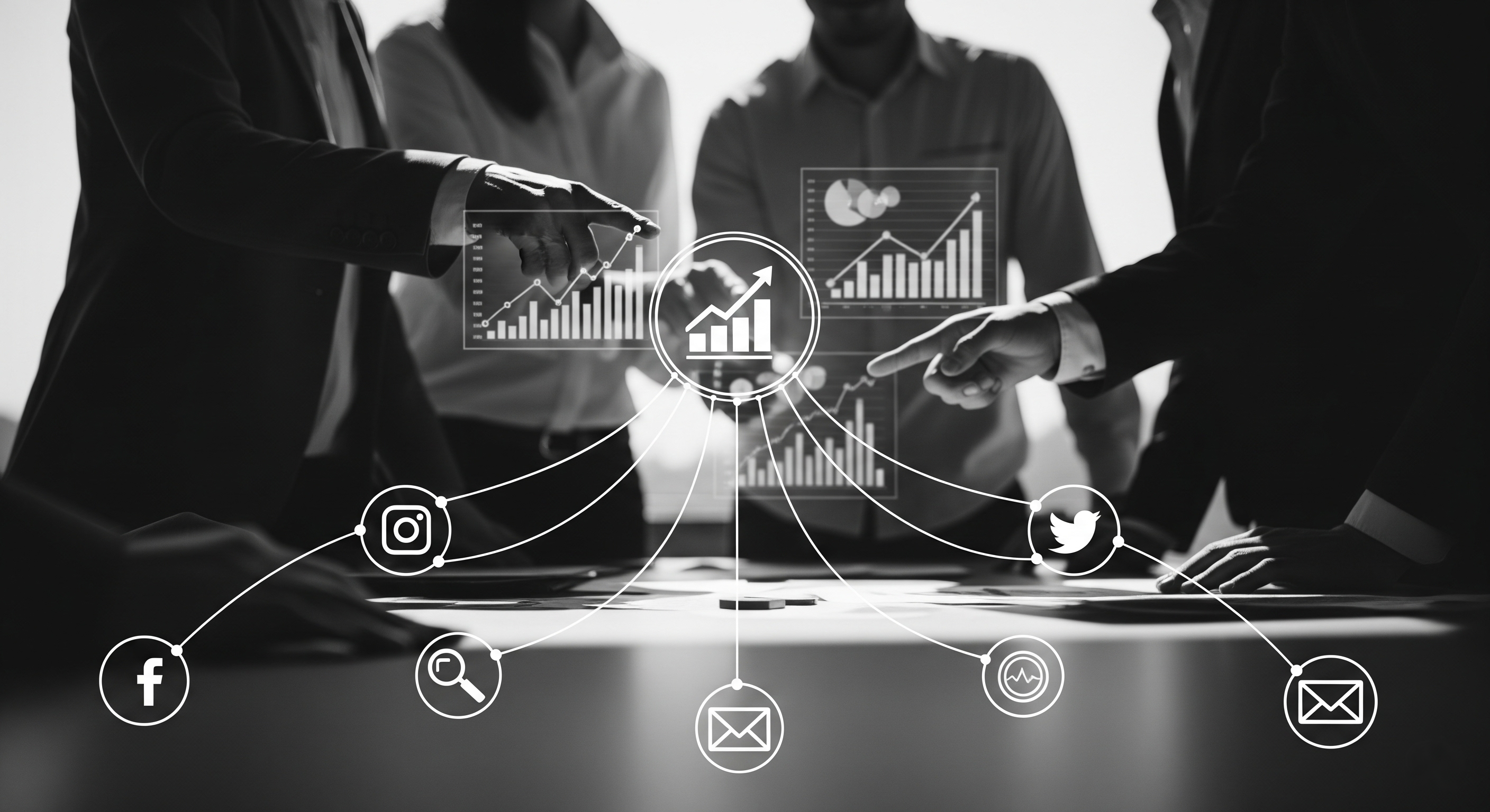 Estrategia de marketing digital y publicidad integral, con un equipo multidisciplinar que combina datos y creatividad para generar resultados medibles y crecimiento de la marca.